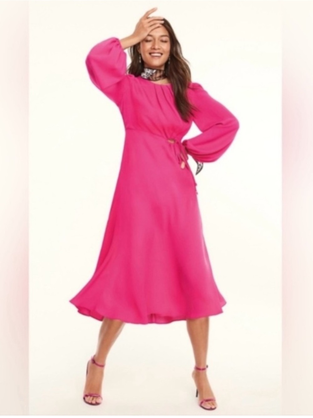 Cabi Delight Dress 6578 Fuchsia Pink Midi Barbie Spring 2024 Size M